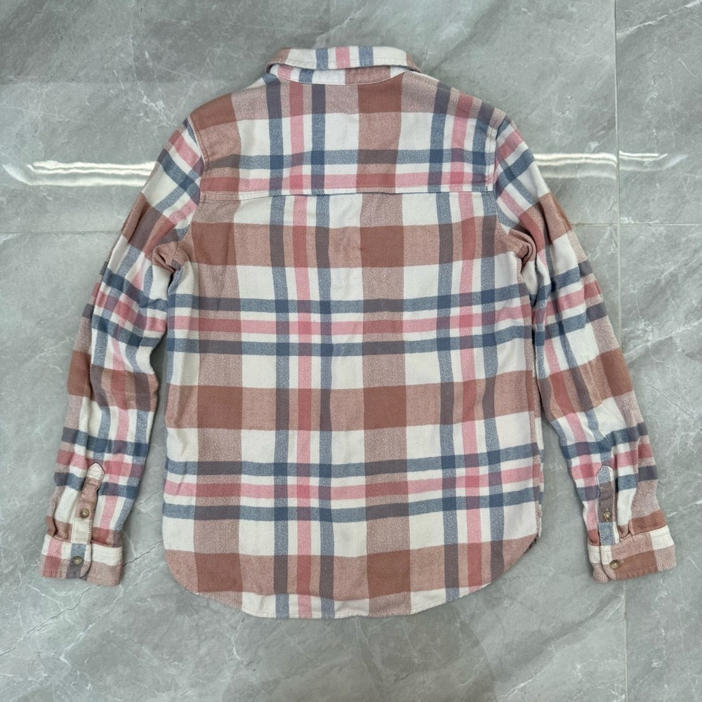Women’s American Eagle Plaid Flannel Button Down Long Sleeve Shirt Size Medium - Picture 11 of 16